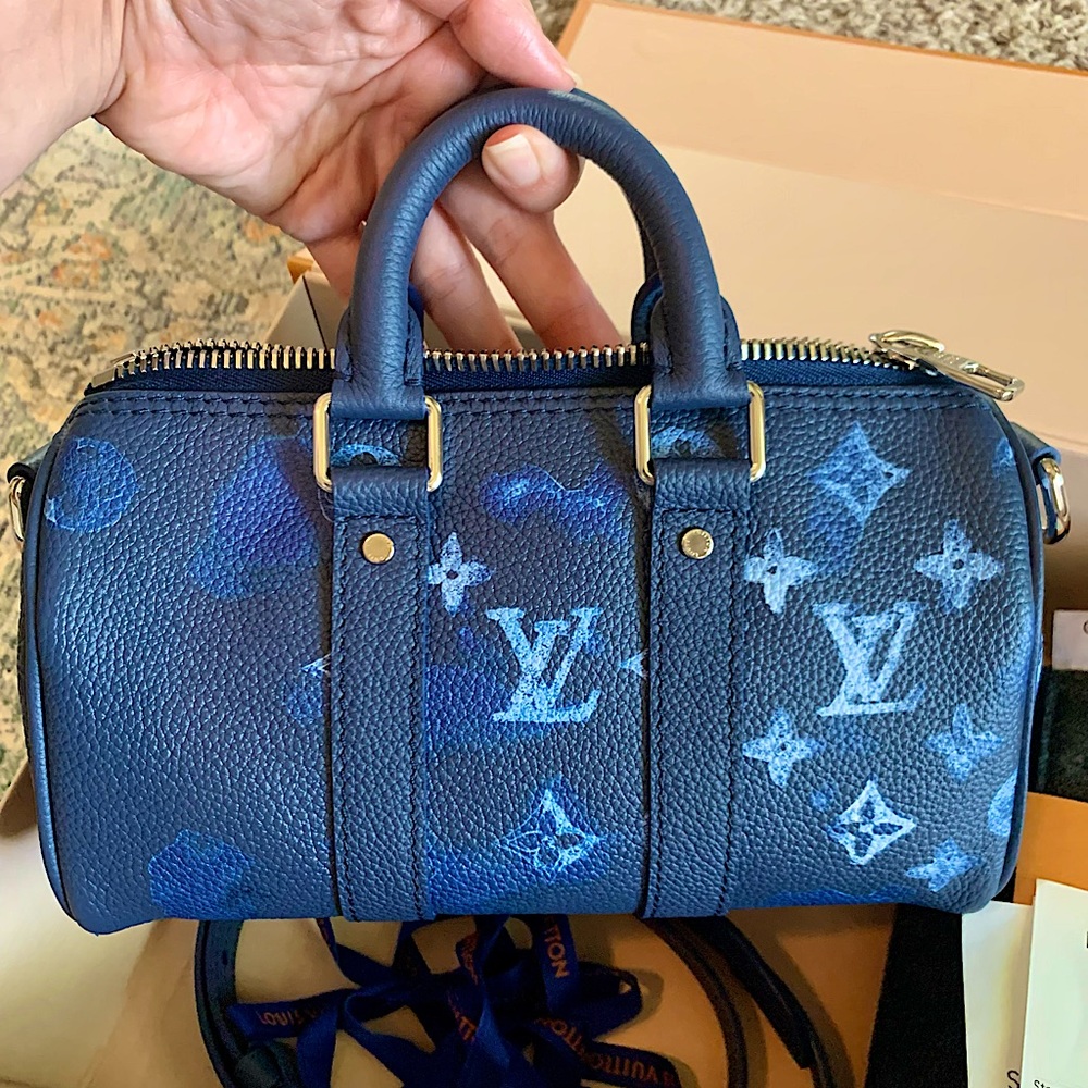 Louis Vuitton monogram ink watercolor keepall xs